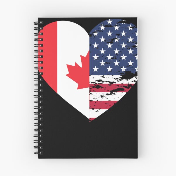 Item preview, Half American Half Canadian Heart, USA Flag Canada designed and sold by Quicker-Shop.