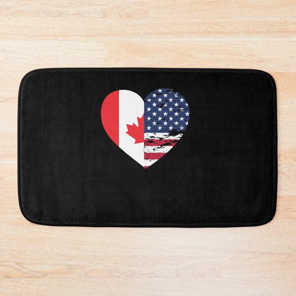 Item preview, Half American Half Canadian Heart, USA Flag Canada designed and sold by Quicker-Shop.