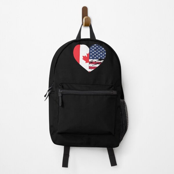 Artikelvorschau, Halb amerikanisches, halb kanadisches Herz, USA-Flagge Kanada entworfen und verkauft von Quicker-Shop.