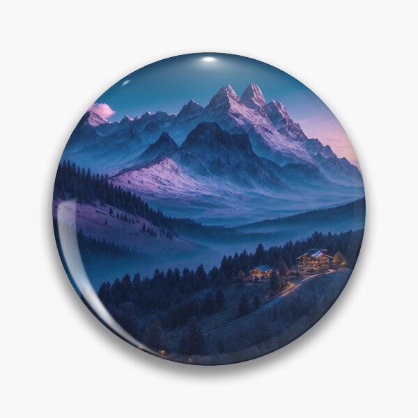 Item preview, Elevated Mountain Landscapes with Cabin Retreats, Ai Generated Art designed and sold by AiGens.