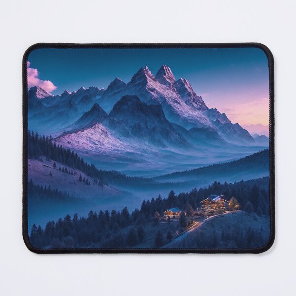 Item preview, Elevated Mountain Landscapes with Cabin Retreats, Ai Generated Art designed and sold by AiGens.