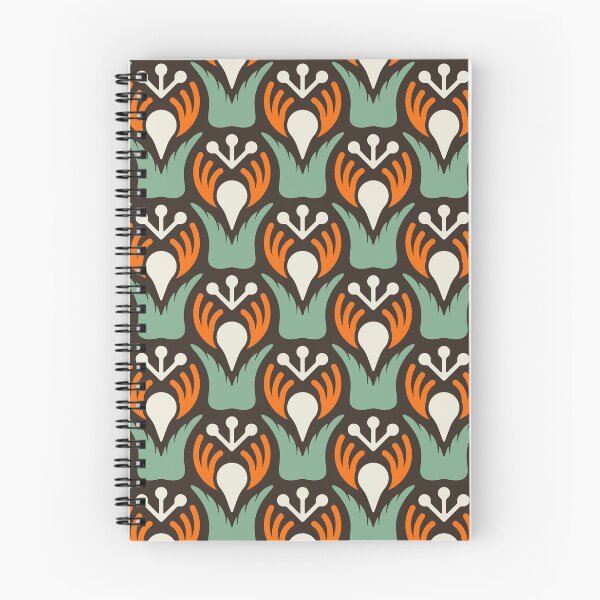 Item preview, KF 0038 F - Retro Vintage Flowers Minimalist 70s Modern Geometric Floral Pattern designed and sold by KhakiFinch.