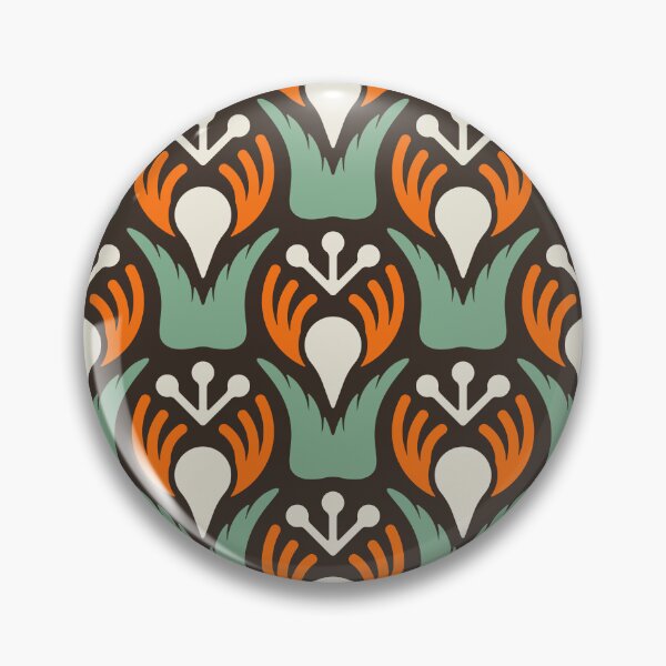 Item preview, KF 0038 F - Retro Vintage Flowers Minimalist 70s Modern Geometric Floral Pattern designed and sold by KhakiFinch.