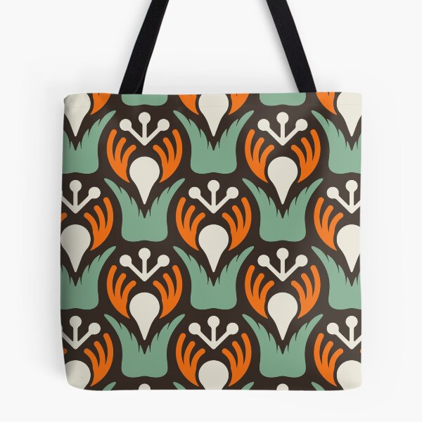 Item preview, KF 0038 F - Retro Vintage Flowers Minimalist 70s Modern Geometric Floral Pattern designed and sold by KhakiFinch.