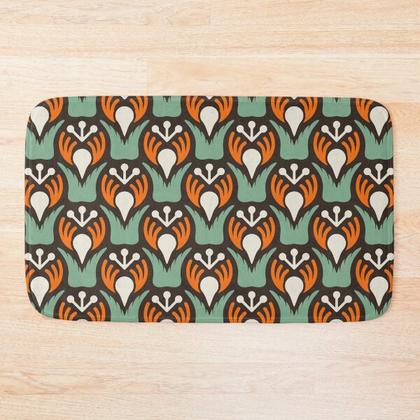Item preview, KF 0038 F - Retro Vintage Flowers Minimalist 70s Modern Geometric Floral Pattern designed and sold by KhakiFinch.