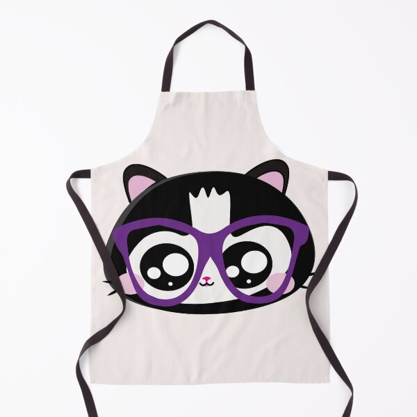 Item preview, Kawaii Gato preto e branco de óculos - Gato de Óculos designed and sold by GirlaineSQ.