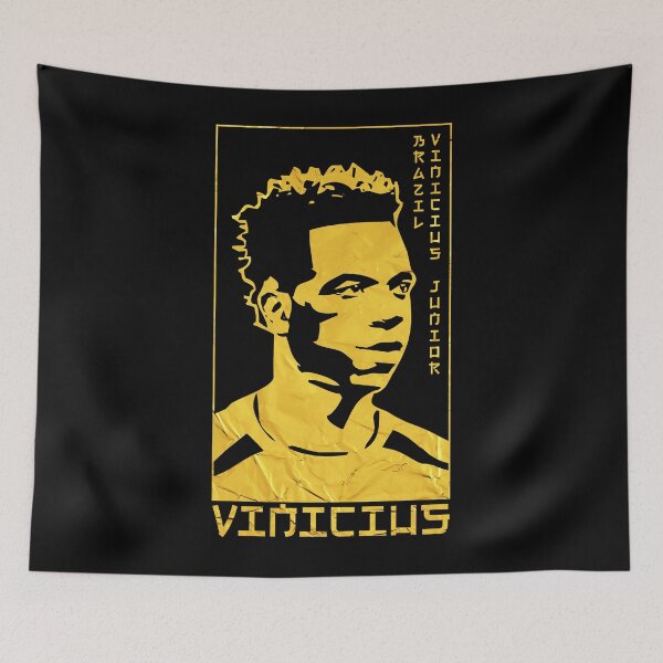 Item preview, Vinicius Junior Vini Jr. Golden Style Portrait art illustration designed and sold by 442workshop.