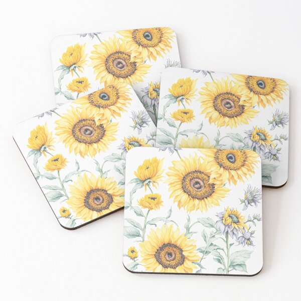Item preview, Yellow sunny sunflowers illustration designed and sold by ArtyBuys.