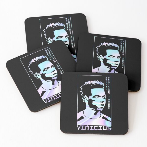 Item preview, Vinicius Junior Vini Jr. holographic Style Portrait art illustration designed and sold by 442workshop.
