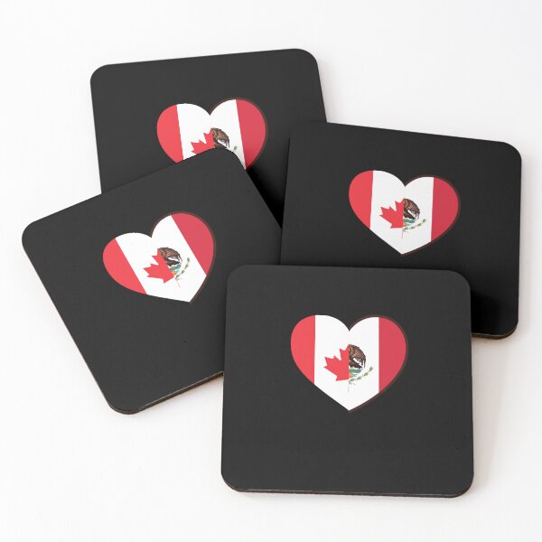 Item preview, Half Canadian Half Mexican Heart, USA Flag Canada designed and sold by Quicker-Shop.