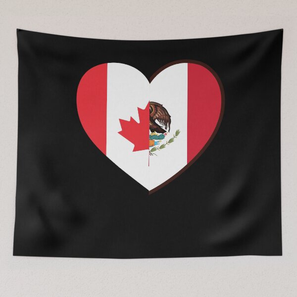 Item preview, Half Canadian Half Mexican Heart, USA Flag Canada designed and sold by Quicker-Shop.