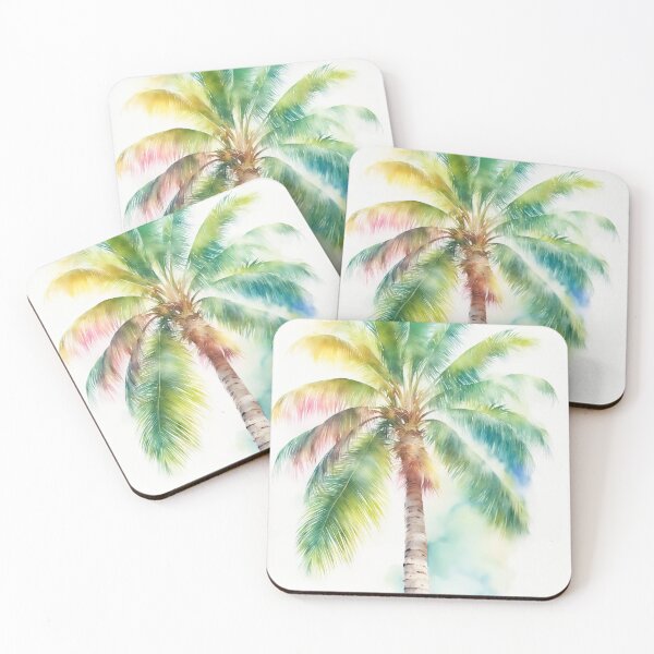 Item preview, Prismatic watercolor palm tree illustration designed and sold by ArtyBuys.
