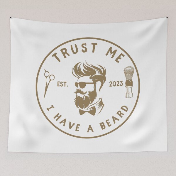 Item preview, Vintage Barber Beard Joke Funny Quote - Trust me I have a beard designed and sold by Vintage-TM.