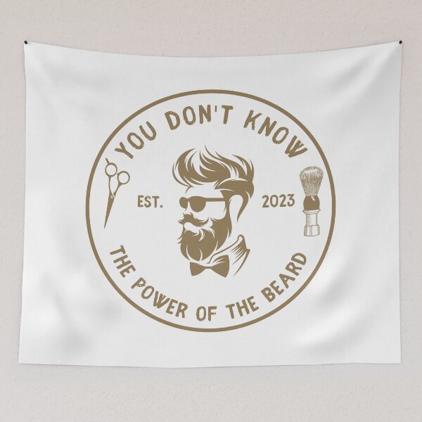 Item preview, Vintage Barber Beard Joke Funny Quote - You don't know the power of the beard designed and sold by Vintage-TM.