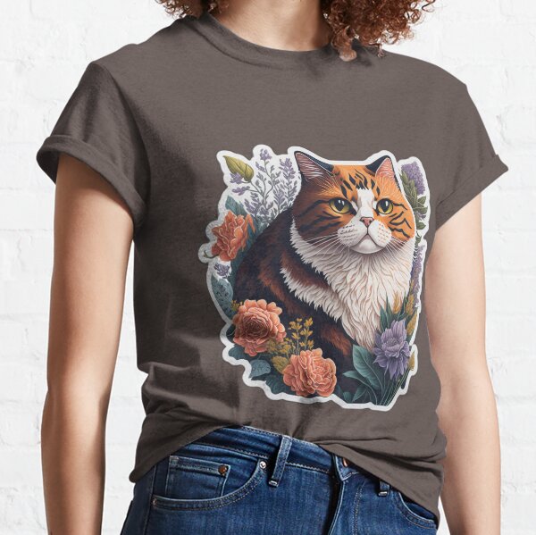 Cat Flower T-Shirts for Sale | Redbubble