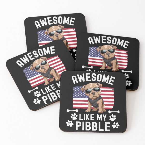 Item preview, Awesome Like My Pibble USA Flag Pitbull Dog Breed July 4th Funny designed and sold by elvisg03.