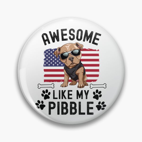 Item preview, Awesome Like My Pibble USA Flag Pitbull Dog Breed July 4th Funny designed and sold by elvisg03.