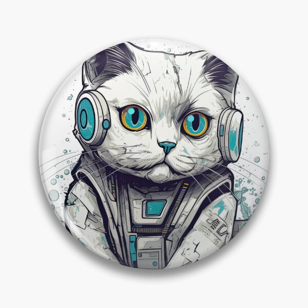 Artikelvorschau, FuturaCat: High-Tech British Shorthair Design with Streamlined Silhouette, Angular Pattern, & Sleek Texture for Today's Modern Cat Lovers. entworfen und verkauft von DooodleGod.