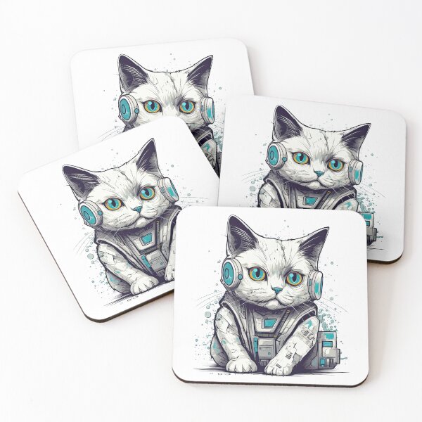 Item preview, FuturaCat: High-Tech British Shorthair Design with Streamlined Silhouette, Angular Pattern, & Sleek Texture for Today's Modern Cat Lovers. designed and sold by DooodleGod.