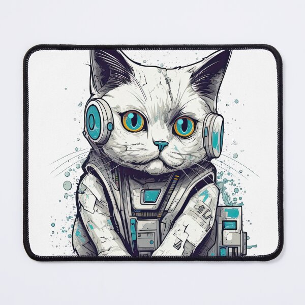 Artikelvorschau, FuturaCat: High-Tech British Shorthair Design with Streamlined Silhouette, Angular Pattern, & Sleek Texture for Today's Modern Cat Lovers. entworfen und verkauft von DooodleGod.