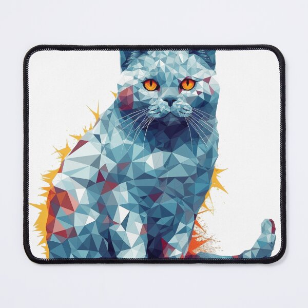 Artikelvorschau, British Shorthair Art - Modern Feline - Silhouette Designs With Angular Creativity entworfen und verkauft von DooodleGod.