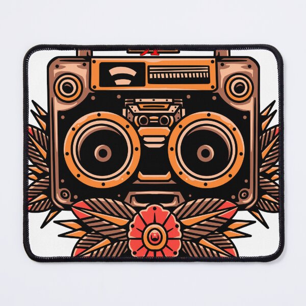 Item preview, ROGUE RETRO BOOM BOX TATTOO ART designed and sold by Rogueclothes.