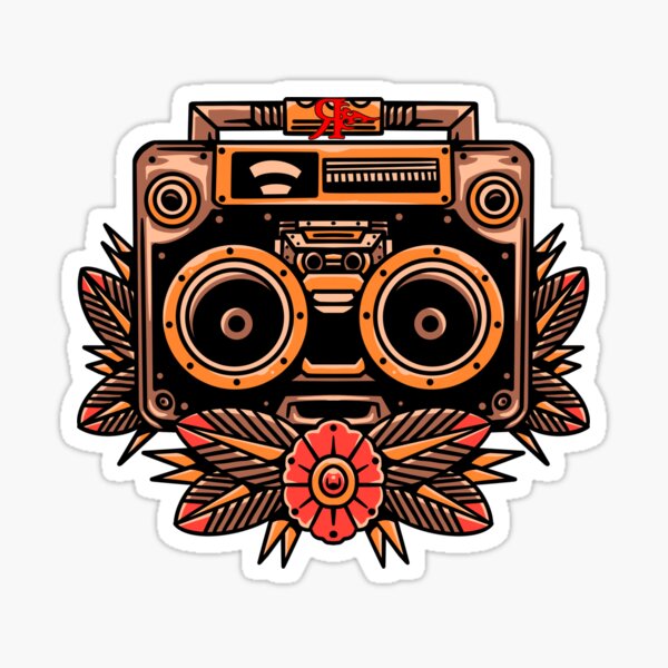 Artikel-Vorschau von ROGUE RETRO BOOM BOX TATTOO KUNST, designt und verkauft von Rogueclothes.