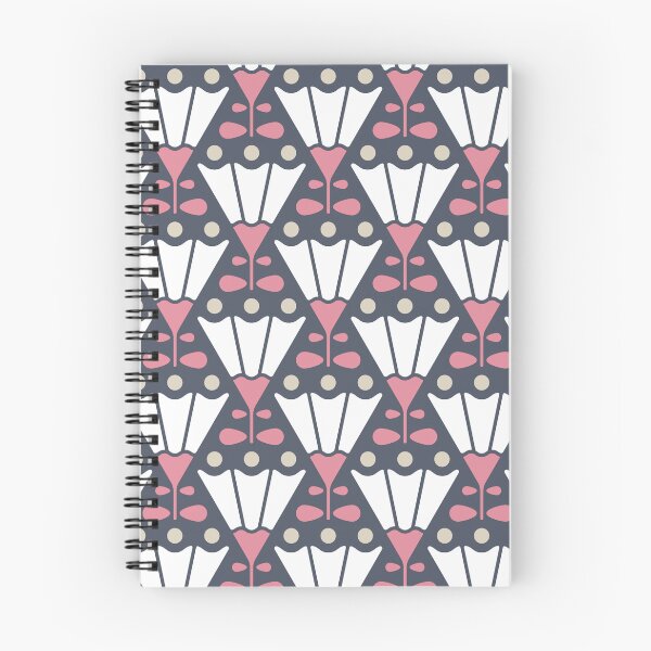 Item preview, KF 0039 F - Retro Vintage Triangle Flowers Minimalist 70s Modern Geometric Floral Pattern designed and sold by KhakiFinch.