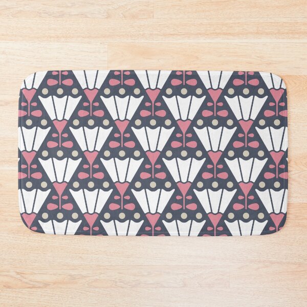 Item preview, KF 0039 F - Retro Vintage Triangle Flowers Minimalist 70s Modern Geometric Floral Pattern designed and sold by KhakiFinch.