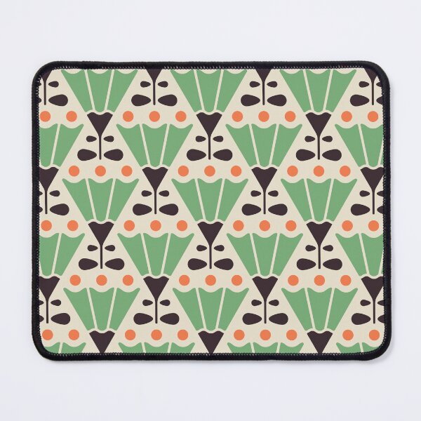 Item preview, KF 0039 H - Retro Vintage Triangle Flowers Minimalist 70s Modern Geometric Floral Pattern designed and sold by KhakiFinch.