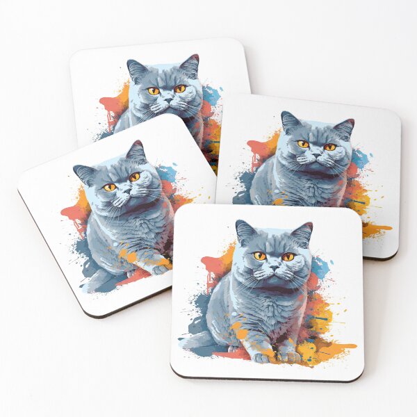 Item preview, Art: British Shorthair Impressionistic Painting on Canvas - Capturing Feline designed and sold by DooodleGod.
