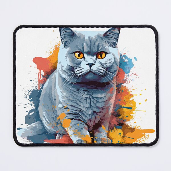 Item preview, Art: British Shorthair Impressionistic Painting on Canvas - Capturing Feline designed and sold by DooodleGod.