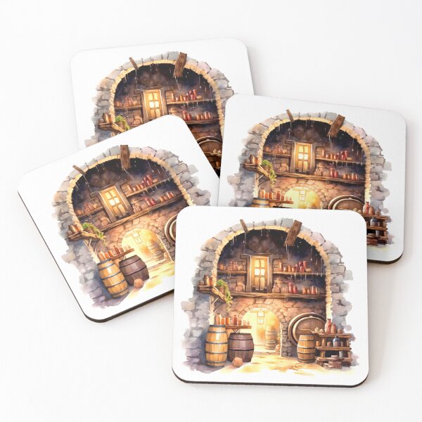 Item preview, Farmhouse Wine Cellar Clipart, Wine Storage, Rustic Cellar, Vintage Wines, Wine Collection, Farmhouse Winery, Wine Tasting designed and sold by CoolorPaint.