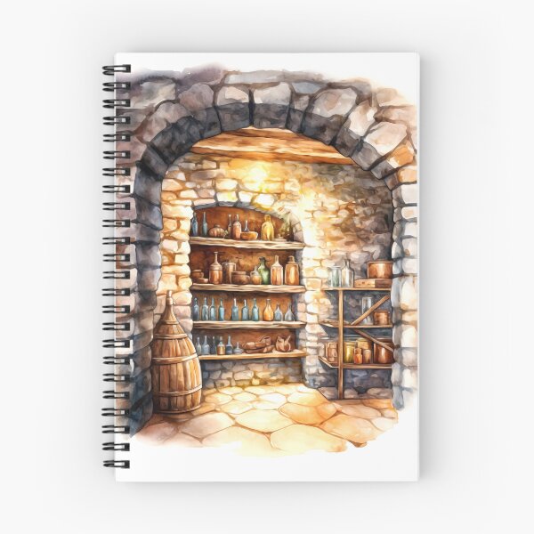 Item preview, Farmhouse Wine Cellar Clipart, Wine Storage, Rustic Cellar, Vintage Wines, Wine Collection, Farmhouse Winery, Wine Tasting designed and sold by CoolorPaint.