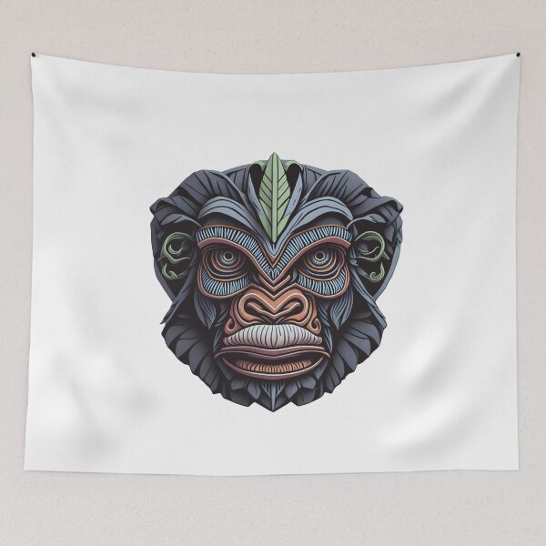 Item preview, DPrompt Design, T-Shirt, Funny Shirt, Dad Gifts, Mom Gift, Their Gifts , Graphic Tee, Cute TRIBAL APE MASK designed and sold by DPrompt.