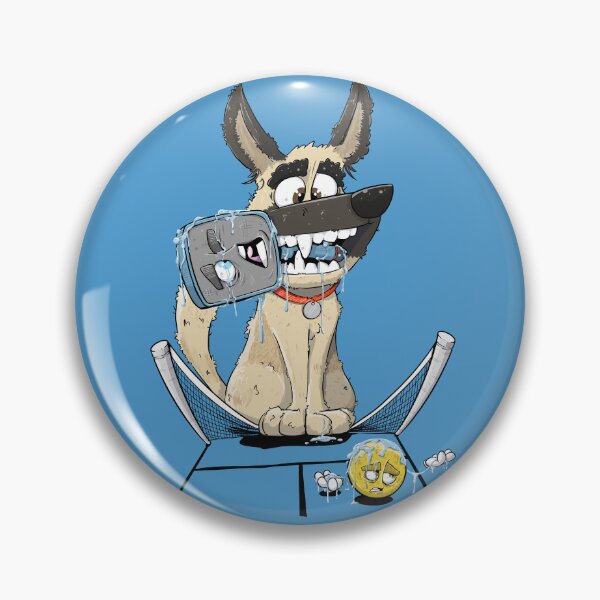 Item preview, Playtime Chaos: Drooling Dog Destroys Pickleball Paddle and Net designed and sold by MattyMitchell.