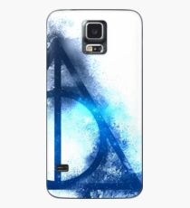 Galaxy hallows blue (half sand explosion) - wand, cloak, stone Case/Skin for Samsung Galaxy
