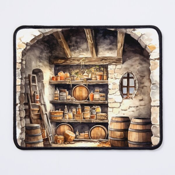 Item preview, Farmhouse Wine Cellar Clipart, Wine Storage, Rustic Cellar, Vintage Wines, Wine Collection, Farmhouse Winery, Wine Tasting designed and sold by CoolorPaint.