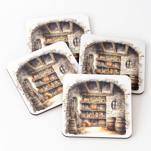 Item preview, Farmhouse Wine Cellar Clipart, Wine Storage, Rustic Cellar, Vintage Wines, Wine Collection, Farmhouse Winery, Wine Tasting designed and sold by CoolorPaint.