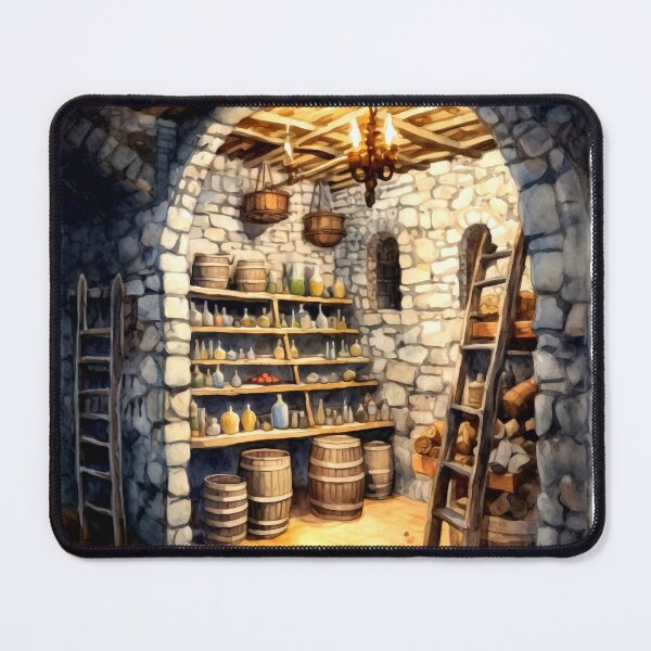 Item preview, Farmhouse Wine Cellar Clipart, Wine Storage, Rustic Cellar, Vintage Wines, Wine Collection, Farmhouse Winery, Wine Tasting designed and sold by CoolorPaint.
