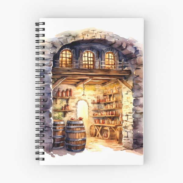 Item preview, Farmhouse Wine Cellar Clipart, Wine Storage, Rustic Cellar, Vintage Wines, Wine Collection, Farmhouse Winery, Wine Tasting designed and sold by CoolorPaint.