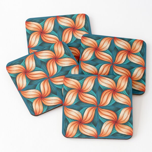 Item preview, Coral & Teal Floral Large designed and sold by lezell.