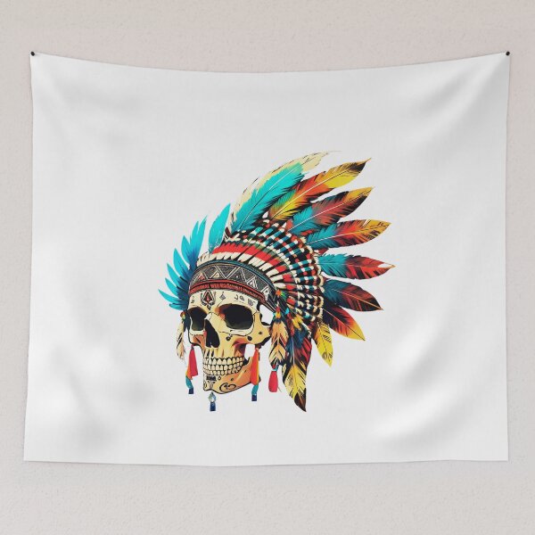 Item preview, DPrompt Design, T-Shirt, Funny Shirt, Dad Gifts, Mom Gift, Their Gifts , Graphic Tee, Cute Native American skull designed and sold by DPrompt.