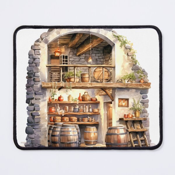 Item preview, Farmhouse Wine Cellar Clipart, Wine Storage, Rustic Cellar, Vintage Wines, Wine Collection, Farmhouse Winery, Wine Tasting designed and sold by CoolorPaint.