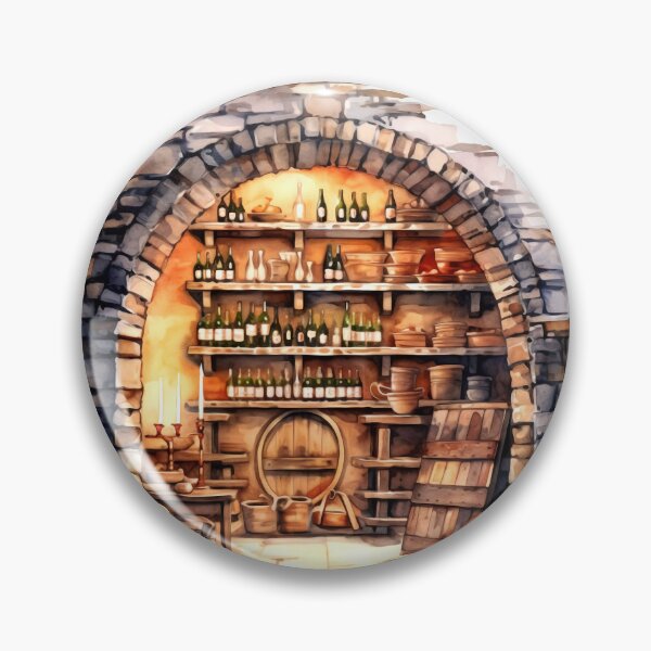 Item preview, Farmhouse Wine Cellar Clipart, Wine Storage, Rustic Cellar, Vintage Wines, Wine Collection, Farmhouse Winery, Wine Tasting designed and sold by CoolorPaint.