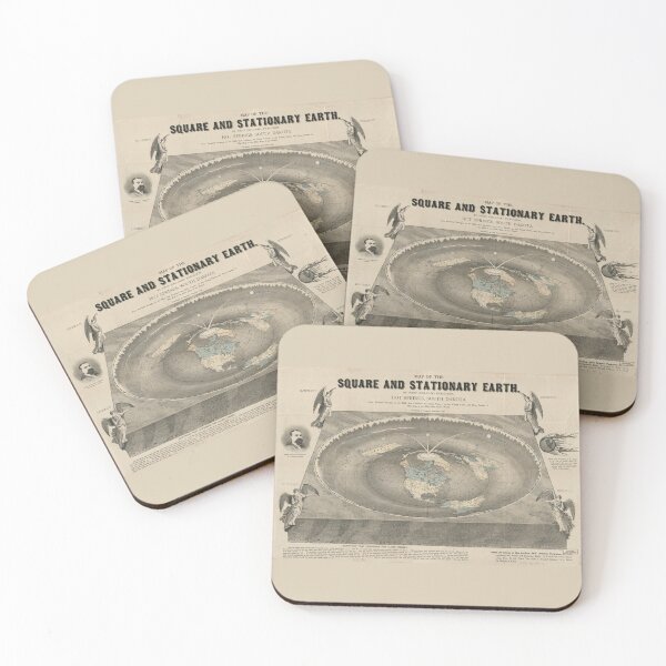 Item preview, Map of the Square and Stationary Earth designed and sold by isopsephism.