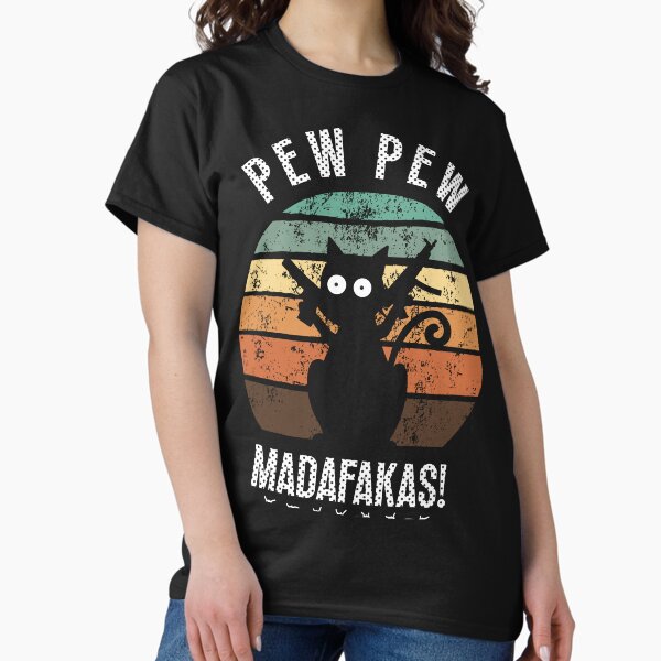 Item preview, Pew Pew Crazy Cat Madafakas Vintage designed and sold by ArtchemyStudio.