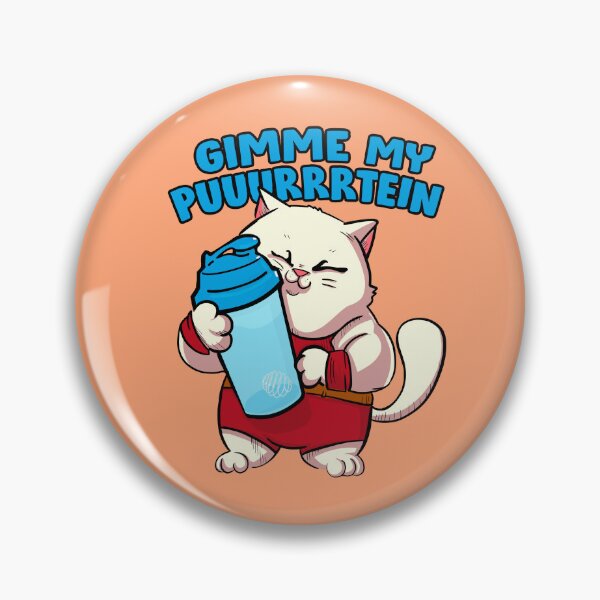 Item preview, Protein cat Funny Gym cat Protein Gym Gimme my Puuurrrtein designed and sold by SusanaDesigns.