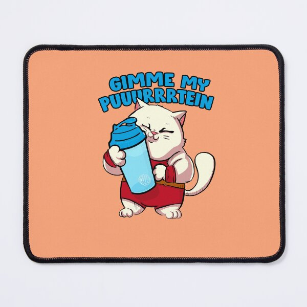 Item preview, Protein cat Funny Gym cat Protein Gym Gimme my Puuurrrtein designed and sold by SusanaDesigns.