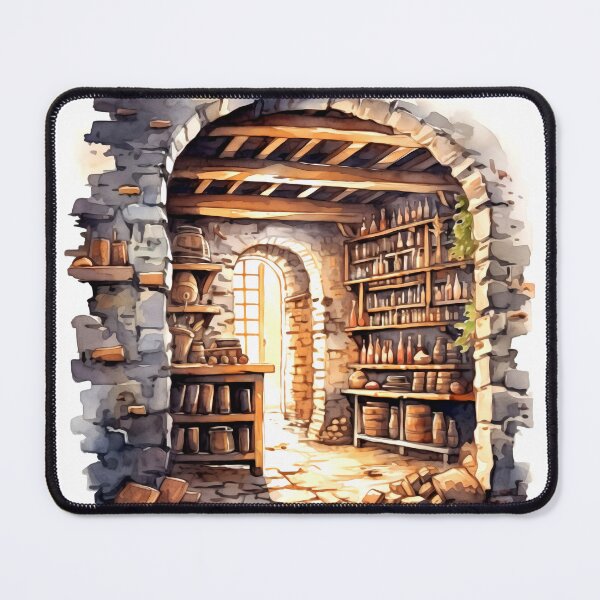 Item preview, Farmhouse Wine Cellar Clipart, Wine Storage, Rustic Cellar, Vintage Wines, Wine Collection, Farmhouse Winery, Wine Tasting designed and sold by CoolorPaint.